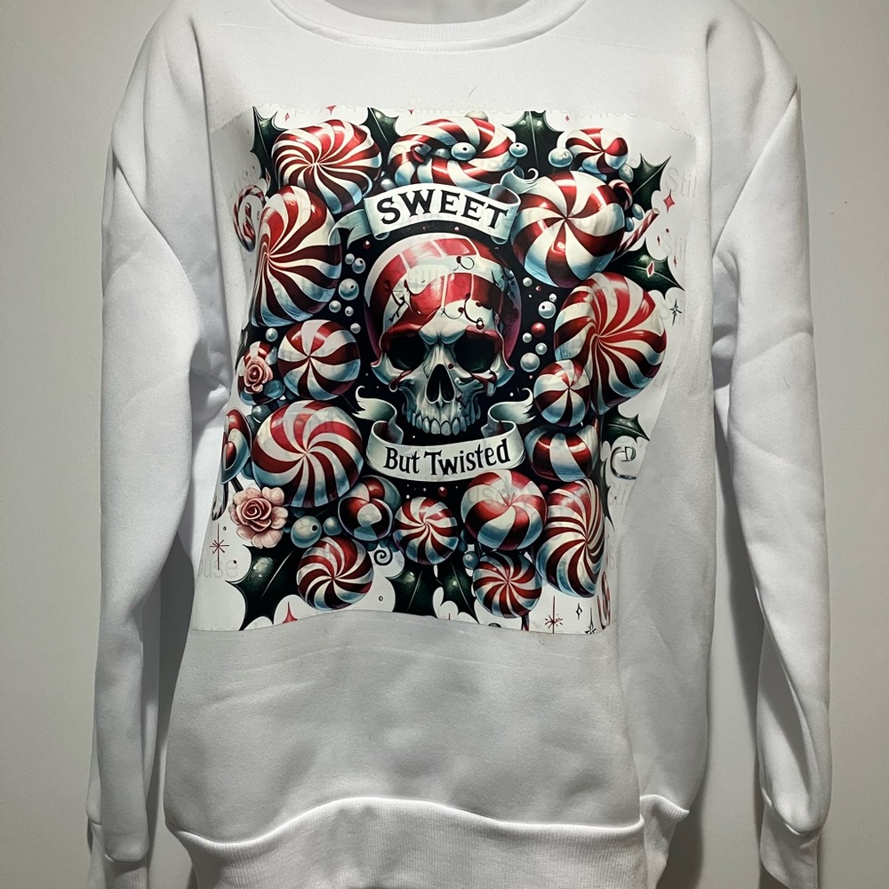 White Graphic ladies sweatshirt